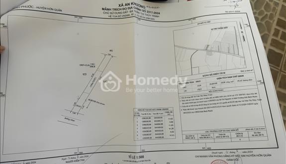 Đất dân ký gửi lô đất đường nhựa quy hoạch 32m ở an khương hớn quản giá 320tr - Ảnh 1