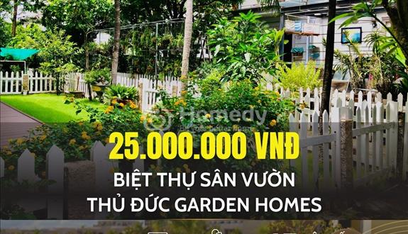 Cho thuê biệt thự Thủ Đức Garden Homes kế Vạn Phúc City gần sông, 250m2 - 4PN, chỉ 25 triệu/tháng - Ảnh 1