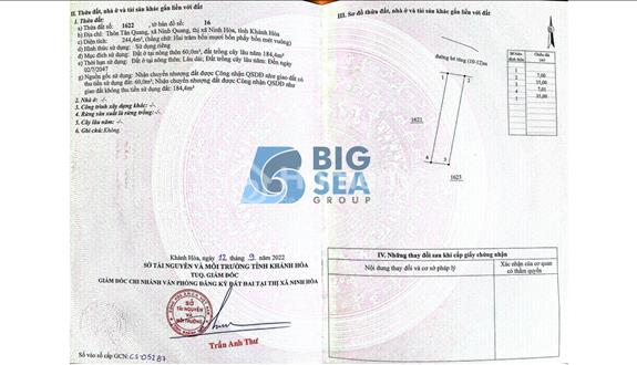Cần tiền bán 244,4m2 đường rộng 12m tại Thị xã Ninh Hòa - Khánh Hòa  - Ảnh 1