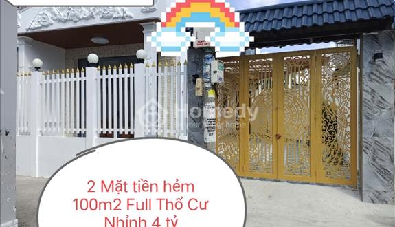 Nhà Bè 2 mặt tiền 100m2 full thổ chỉ nhỉnh 4 tỷ - Ảnh 1