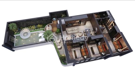  Bán căn Skyvilla 650m2 Noble Crystal River - Tây Hồ (  sân vườn. + bể bơi riêng) Lh 0987106521 - Ảnh 1