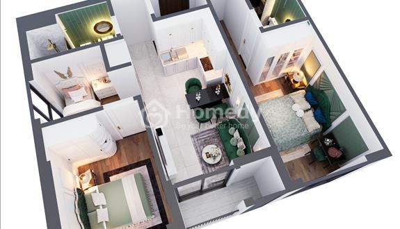 Bán căn hộ 2,795 tỷ VND tại Sentosa Sky Park Hải Phòng - Căn DUAL KEY duy nhất - Ảnh 1