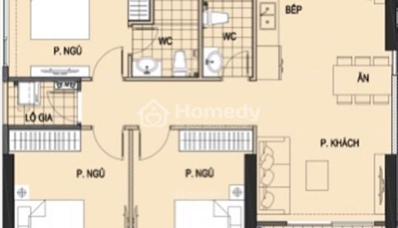 Toà GS6 Bán Căn 3PN2WC _ 81M2 _ bc Đông Nam - Vinhomes Smart City - Ảnh 1