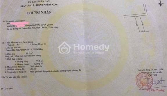 Chính chủ cần bán nhanh đất ở, sổ đỏ, đường Tôn Đản, Hoà Phát, Đà Nẵng - Ảnh 1