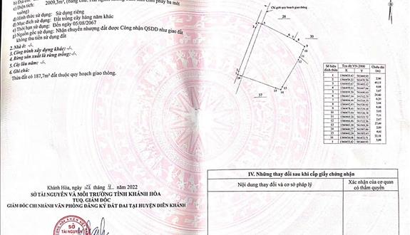 Chính chủ cần bán lỗ đất Thôn 5, xã Diên Đồng - Diên Khánh  - Ảnh 1