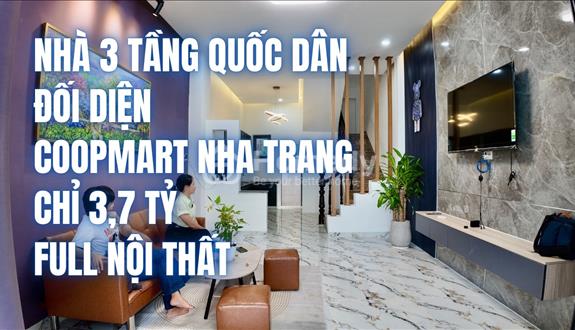 Mẫu Nhà 3 tầng Quốc dân SÁT Bên Coopmart Nha Trang ngay Trung Tâm cách BIỂN 2Km chỉ 3,7 TỶ - Ảnh 1