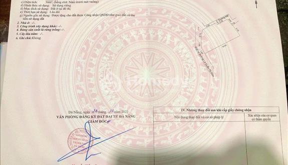 Bán Lô Đất 2 Mặt Kiệt Lê Duẩn, Thanh Khê, Đà Nẵng - Ảnh 1