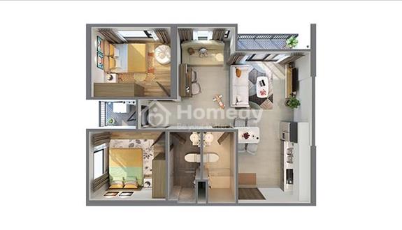 Duy nhất 1 căn 2N2W-63m thông thủy-Giá chỉ 3 tỷ- Siêu RẺ nhất thị trường Vinhomes OCP, 0979209391 - Ảnh 1
