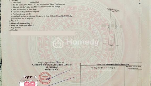 Bán đất thổ cư tại long an - huyện châu thành ngay thị trấn tầm vu​ - Ảnh 1