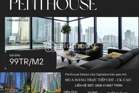 Mở bán Penthouse Delasol 217m2 trực tiếp mua từ PKD Capitaland đơn giá chỉ 99 triệu/m2 ưu đãi 9%