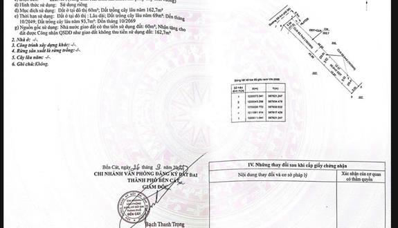 Hiện còn 3 nền giá hời tại An Điền, Bến Cát, Bình Dương, 225m2, thổ cư 60m2, 850tr, sổ hồng cầm tay - Ảnh 1