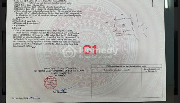 Bán lô góc tân xã Thạch Thất khu CNC Hòa Lạc,,98,5m giá F0 cđt mới tách sổ,Giáp hồ tân xã ĐH FPT - Ảnh 1