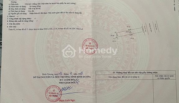 Chính chủ cần bán đất 134m2 giá 2ti370 thành Phố Thủ Dầu Một, phù hợp ở hoặc xây trọ kinh doanh - Ảnh 1