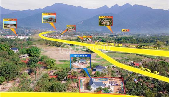 Bán đất 1747.3m2 kèm Biệt thự nhà vườn tại TT Đại Đình, Tam Đảo, giá chưa đến 5 triệu/m2 - Ảnh 1