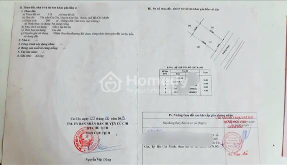  cần bán gấp đất có 2 căn nhà đang cho thuê ở Thị Trấn Củ Chi, Sổ Hồng Riêng sẵn, 850Tr - Ảnh 1