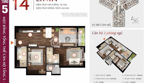 Bán căn 2PN Hoàng Huy Commecre - Toà Lotus - Tầng trung - VỊ trí Vip LH:0783.599.666 - Ảnh 1