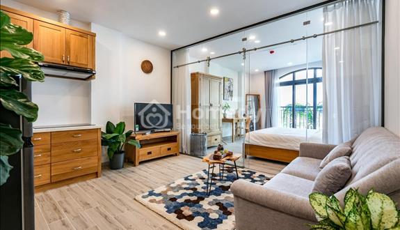 Cho thuê căn hộ 1pn_Ban Công_Gần Có Bãi ô tô _Full nội thất_Gần Cầu Kiệu_Phan Đăng Lưu_Mới  - Ảnh 1