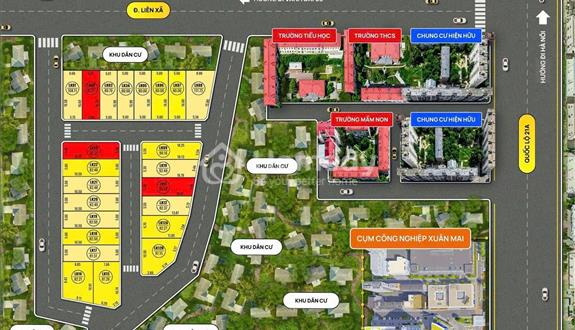 Cần bán 6 lô đất liền kề 3 mặt tiền Xuân Thủy Tiên - Chương Mỹ - Hà Nội từ 19tr/m2 - Ảnh 1
