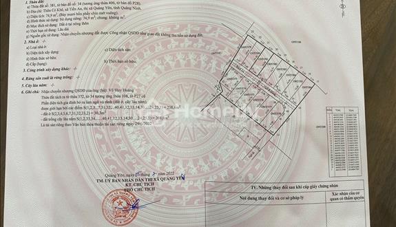 Bán cắt lỗ ô đất full xây dựng trung tâm Quảng Yên Quảng Ninh giá 700 triệu - Ảnh 1