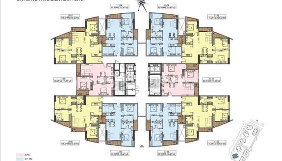 Bán căn hộ 2pn chung cư Le Grand Jardin Sài Đồng 78m2 tầng cao Đông Nam đã hoàn thiện cơ bản - Ảnh 1