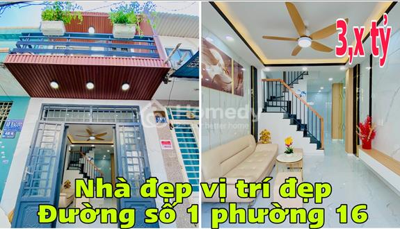 Nhà đẹp xinh cực hẻm 3m gần đường chính ĐS 1 phường 16 Gò Vấp - Ảnh 1