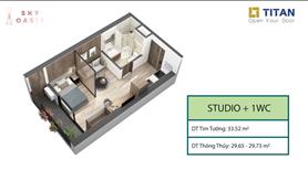 Bán căn hộ Studio , đủ đồ , chung cư Sky Oasis Ecopark - View sông hồng, giá 1 tỷ 660 - Ảnh 3