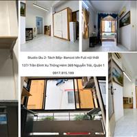 studio 30m2- có bancol- tách bếp- full nt- Free xe- giặt sấy cao cấp- nguyễn trãi, q1- 5,5tr