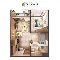 Bán nhanh căn 1 ngủ , chung cư Solforest Ecopark , 45m2 sử dụng , tầng trung - giá 2 tỷ 450