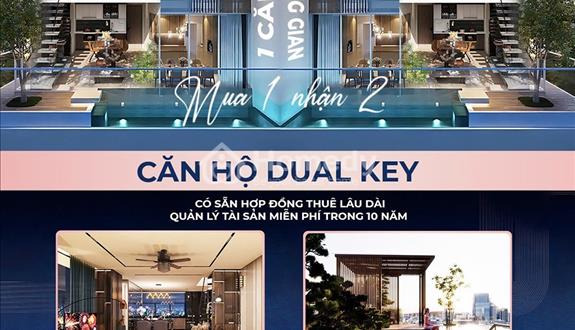 Căn hộ dual-key, mua 1 nhận 2, nhân đôi giá trị, Full nội thất, sẵn gói HĐ thuê 10 năm, miễn Phí QL - Ảnh 1