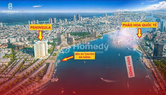 Duy nhất căn 1PN tầng cao nhất dự án Peninsula Da Nang - Tổ hợp căn hộ trực diện sông Hàn thơ mộng - Ảnh 1