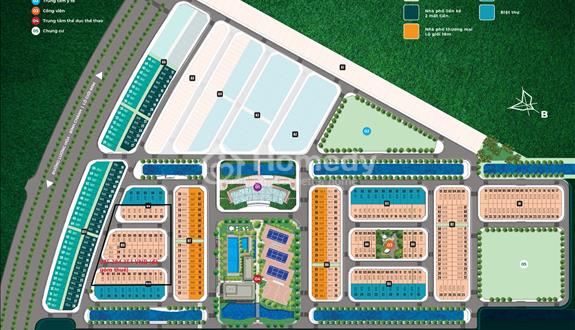 Nhà Phố Liền Kề 3PN, 4WC, giá 3,576 tỷ tại đường 830 , Lương Hòa, Bến Lức, Long An. - Ảnh 1