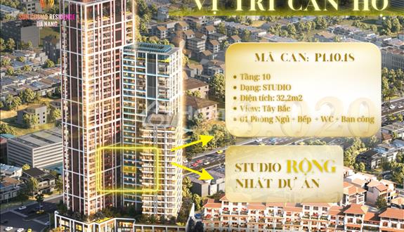 HIẾM - 32,2m2 - Studio RỘNG nhất Sun Cosmo Residence - 2.18 tỷ  - Ảnh 1