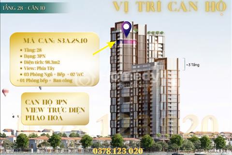 Độc Quyền – CĂN HỘ 3 Phòng Ngủ 98.3m2 Tầng 28 – VIEW 270* 