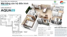 Bán căn hộ 2 ngủ 2 vệ sinh, 70m2 sử dụng - chung cư aquabay Ecopark - View thoáng - Ảnh 7