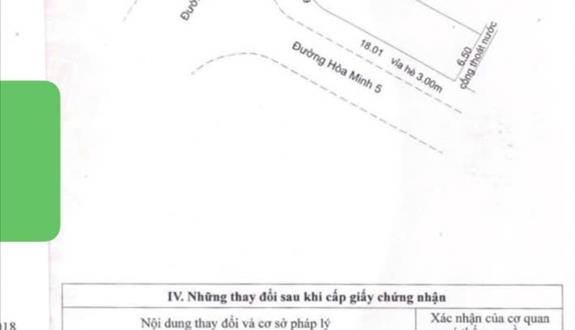 Bán đất lô góc 2 mặt tiền đường hồ tùng mậu và hòa minh 5 - Ảnh 1