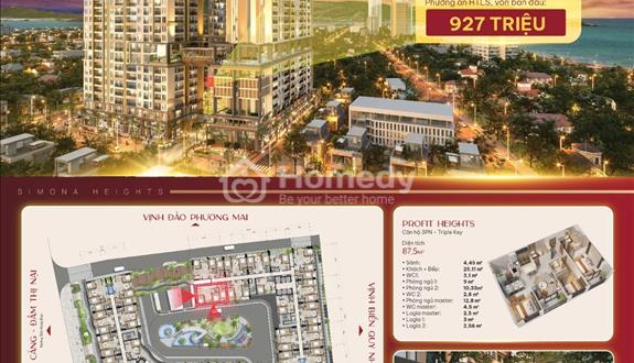 Căn hộ biển Quy Nhơn Simona Heights 3PN 87,5m2 - Ảnh 1
