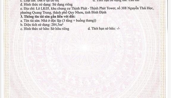 Bán nhà phố 3 tầng đường Thanh Niên, thành phố Quy Nhơn - Ảnh 1
