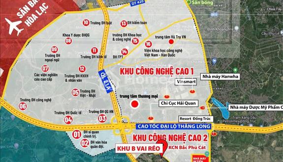 Đất nền giá f0, full thổ cư tại hoà lạc, đối diện tái định cư vai réo diện tích từ 100m2 - Ảnh 1