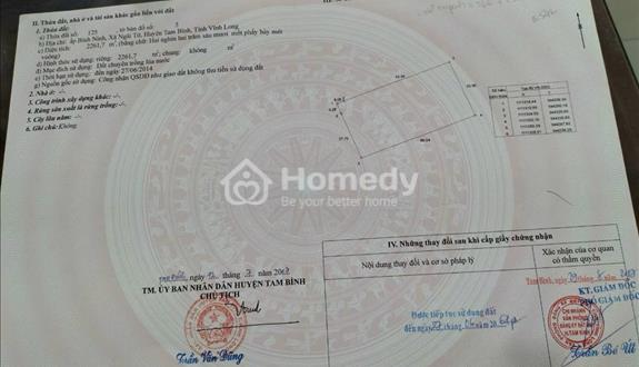 Bán đất ruộng 2261,7m2 tại Bình Ninh, Tam Bình Vĩnh long - Ảnh 1