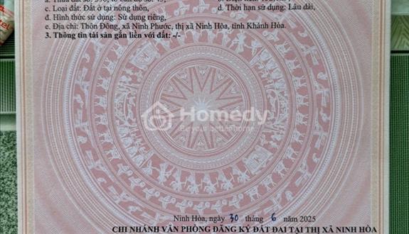 Bán 2 Lô Đất Nền Full Thổ Cư Phường Đông Ninh Hoà - Ảnh 1
