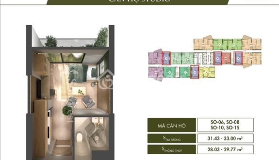Bán căn hộ Studio, chung cư Sol Forest , Khu đô thị Ecopark - Không có nội thất - Ảnh 1