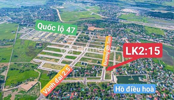 Siêu rẻ! Lô góc 2 mặt tiền 93,5m2 đường 20,5m đại đô thị TP Thanh Hóa giá chỉ 1,x tỷ - Ảnh 1