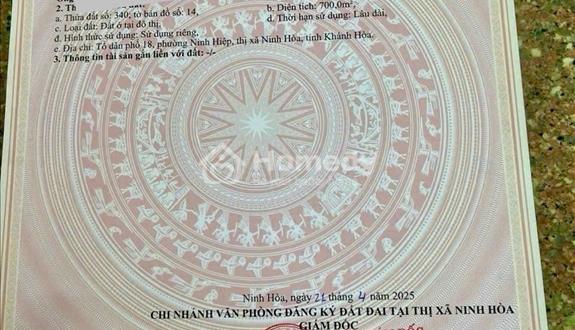 Cần bán 4 lô đất thổ cư 100% đường Minh Mạng, Ninh Hoà, ô tô vào tận cổng - Ảnh 1