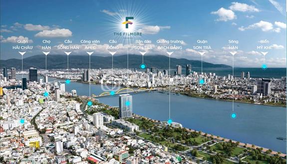 Cho Thuê Căn Hộ The Filmore 2 PN - Trực Diện Sông Hàn & Cầu Rồng Phun Lửa - Ảnh 1
