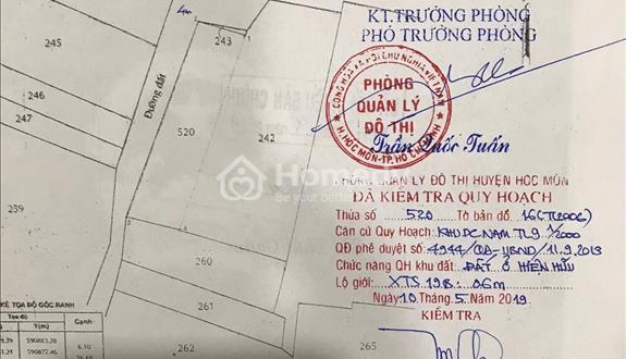Bán đất nền 2 mặt tiền nở hậu thổ cư 130m2 Xuân Thới Sơn, Hóc Môn - Ảnh 1