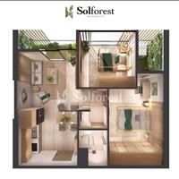 Bán căn hộ 2 ngủ 1 vệ sinh , 52m2 sử dụng - chung cư Sol Forest Ecopark - Giá 3 tỷ 750