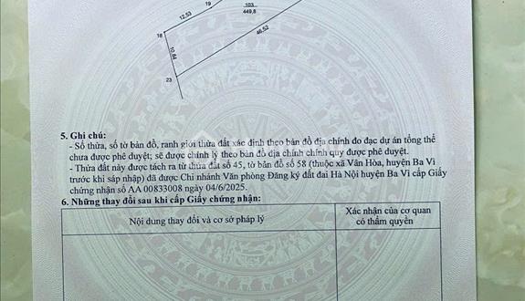 Giao Bán Lô Đất 2 Mặt Tiền Tại Xã Yên Bài - BaVi - Ảnh 1