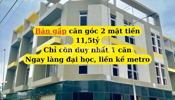 Bán gấp nhà phố 4 tầng, căn góc 2 mặt tiền siêu đẹp. Liền kề Metro - Ảnh 1