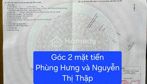 🔴💥hàng hiếm - bán đất lô góc 2 mt đường phùng hưng và nguyễn thị thập - Ảnh 1