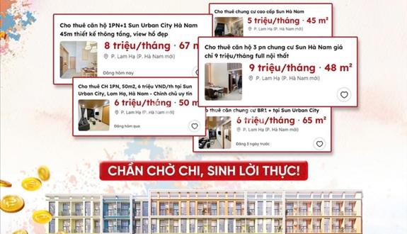 Cho Thuê Chung cư Art Residence Sun Urban Hà Nam. 0942315888 - Ảnh 1